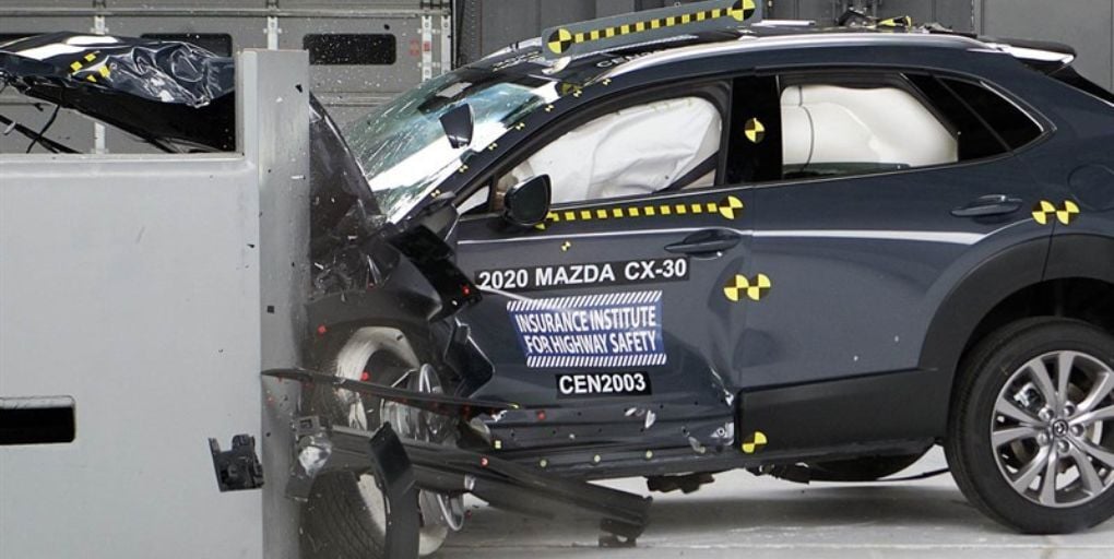 The Mazda CX-30 is among the IIHS and Consumer Reports recommended new and used vehicles for teens. Photo: IIHS.