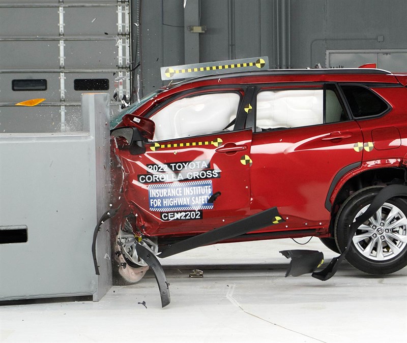The 2022 Toyota Corolla Cross is an IIHS Top Safety+. Photo: Insurance Institute for Highway Safety.