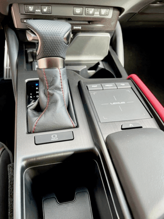 2022 Lexus ES 350 F Sport leather wrapped gear shift knob