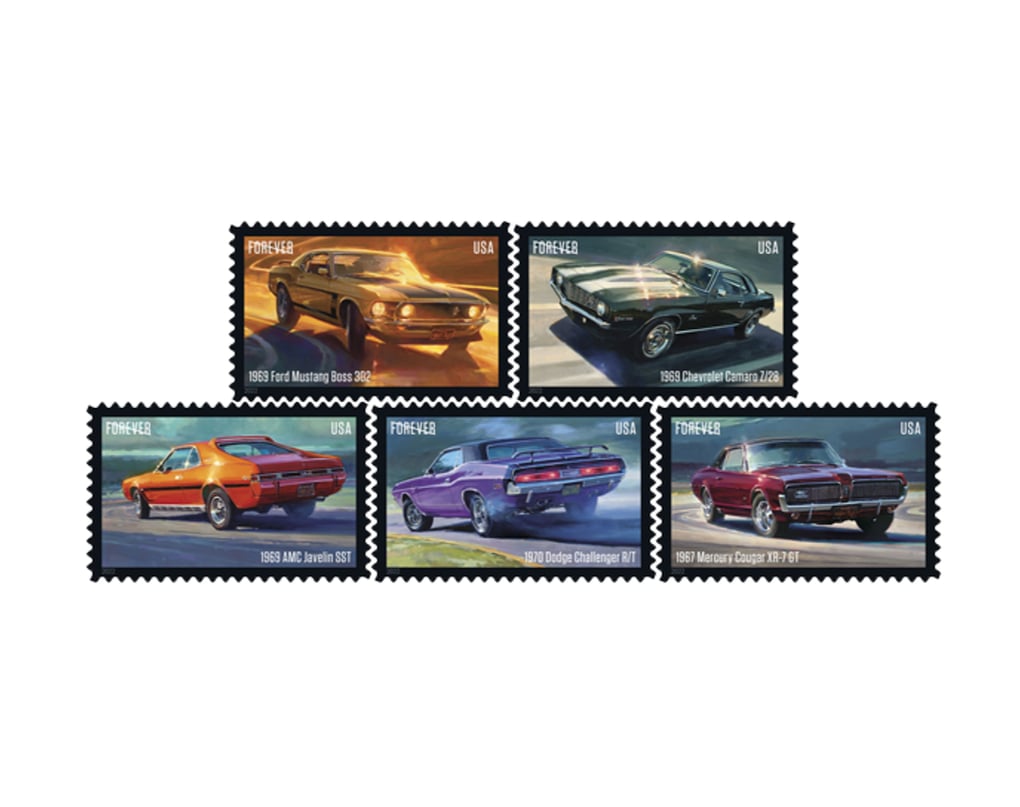 USPS Pony Car Forever stamp collection