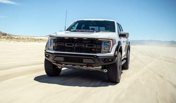2023 F-150 Raptor R-exterior_-Avalanche Gray-grille