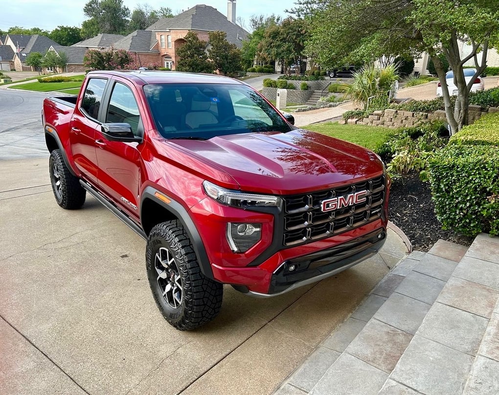 2023 GMC Canyon AT4X in Volcanic Red Tintcoat. Photo: CarPro.