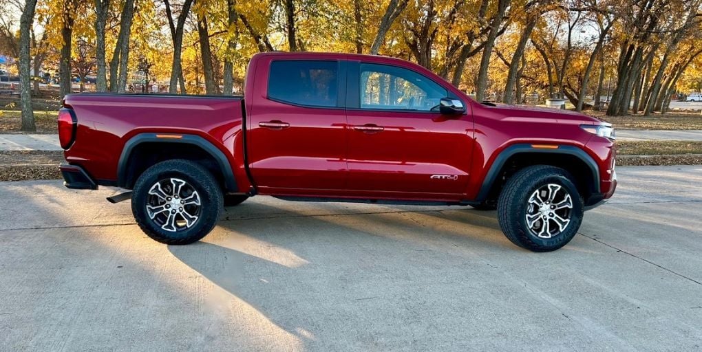 2023 GMC Canyon AT4 in Volcanic Red Tintcoat. Photo: CarPro.