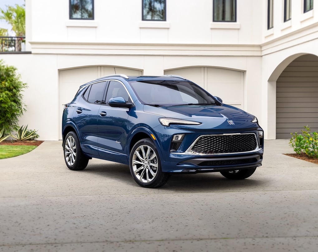 2024 Buick Encore GX Avenir in Ocean Blue Metallic. Credit: Buick.