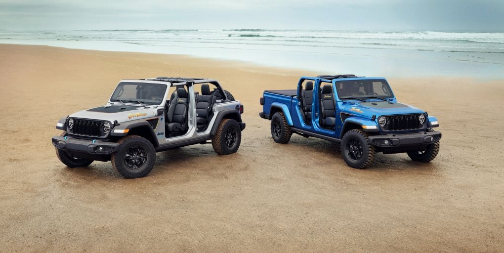 2024 Jeep Wrangler 4xe and Jeep Gladiator Jeep Beach Special Editions. Photo Credit: Stellantis.