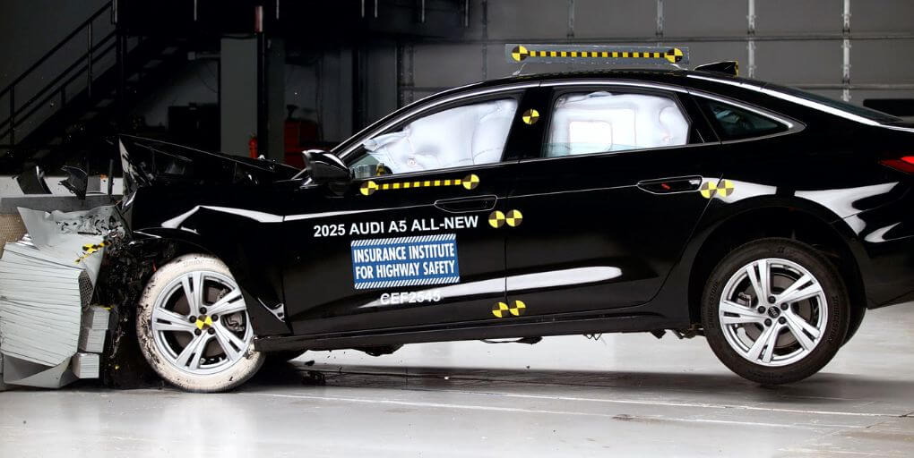The All-New 2025 Audi A5 is an IIHS Top Safety Pick+ Award Winner. Credit: IIHS.