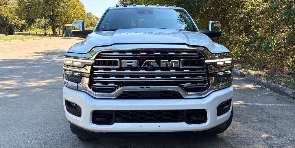 2025 Ram 2500 Limited Longhorn Crew Cab in Bright White Clear Coat. Credit: CarPro.