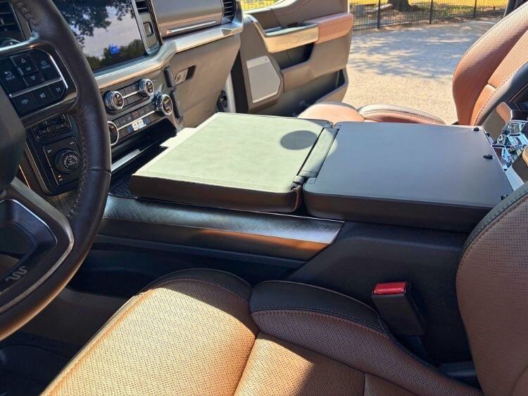 2026-Ford-F-150 King Ranch PowerBoost Hybrid-center-console-carpro