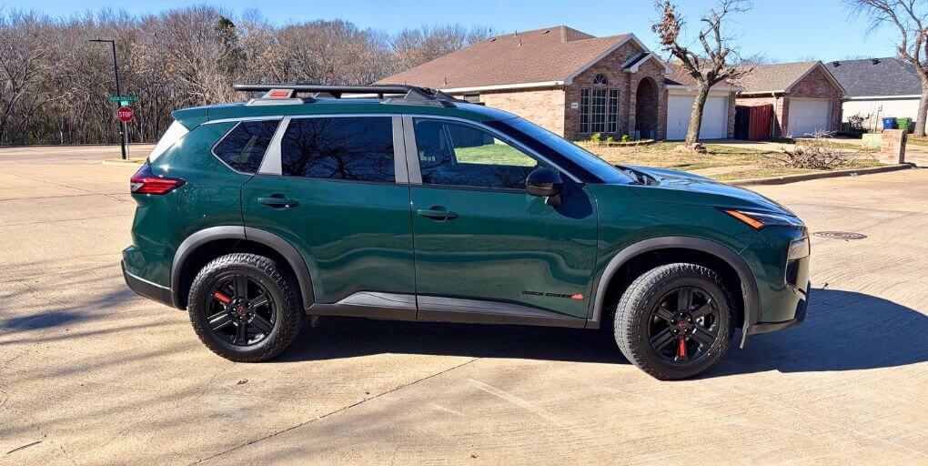 2026.5 Nissan Rogue Rock Creek Edition in Obsidian Green. CarPro.