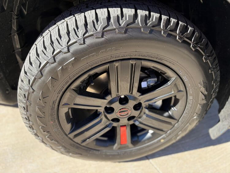 Rock Creek 18-inch wheels wrapped in General Grabber all-terrain tyres