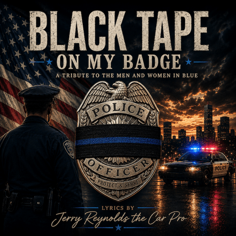 Black tape on my badge album cover-X2