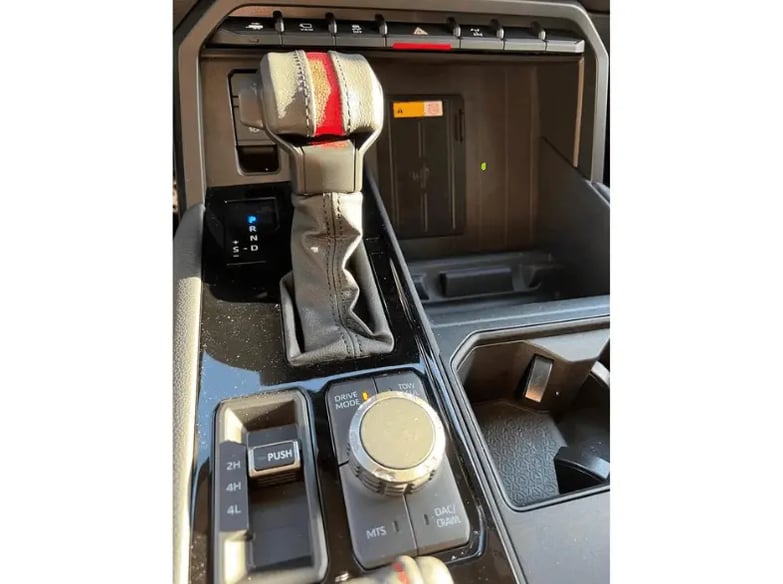 Center Console Gear Shift Interior 2022 Toyota Tundra TRD Pro i-FORCE MAX Hybrid Orange (1)