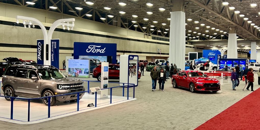 Ford is one automaker that has scaled back its all-electric strategy. (File: 2025 North Texas Auto Expo.) Credit: CarPro.