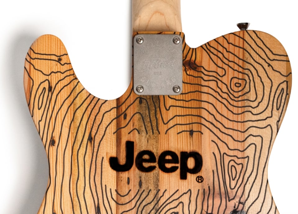 Jeep custom wood guitar