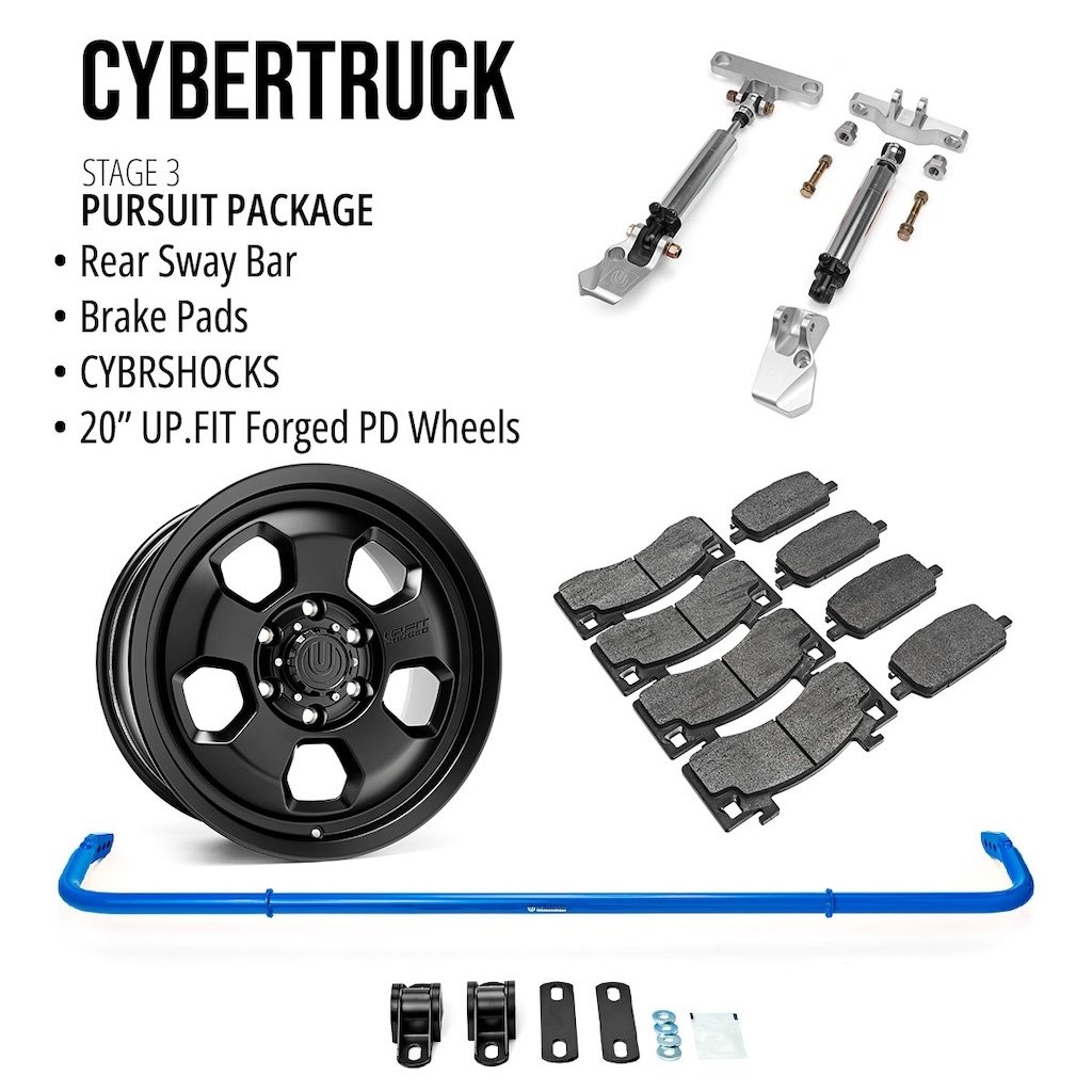 Tesla-Cybertruck-Stage-3-Pursuit-Package-Sway-Bar-Brake-Pads-UP-FIT-Forged-PD-Wheels-UP-INVINCIBLE-credit-up