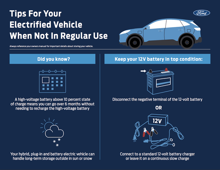 How To Care For Your EV or Hybrid When Not In Regular Use