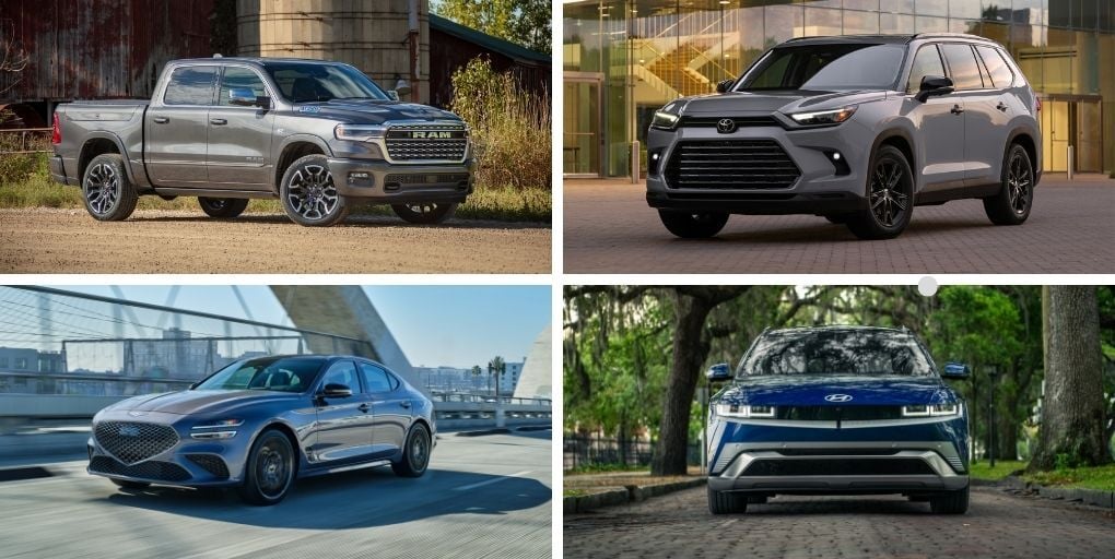 Photo Credit (Clockwise L to R): Ram Trucks, Toyota, Genesis, Hyundai