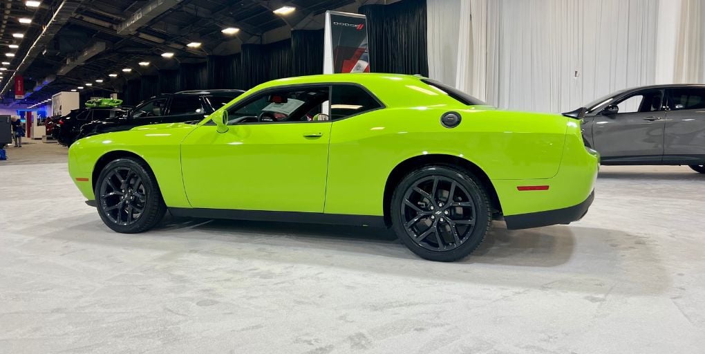 Dodge Challenger on display at the the State Fair of Texas Auto Show (2023.) CarPro.