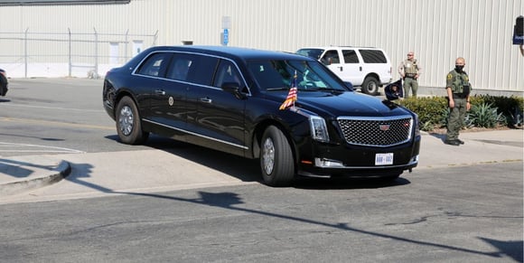 edtiorial-use-only-Irvine-California- October-18-2020-presididential-limo
