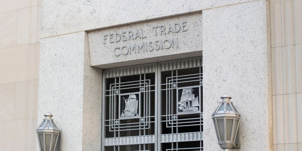 Editorial Use Only.  An entrance to the Federal Trade Commission Building. (Washington, DC, June 21, 2022.)  Credit: Tada Images/Shutterstock.com.