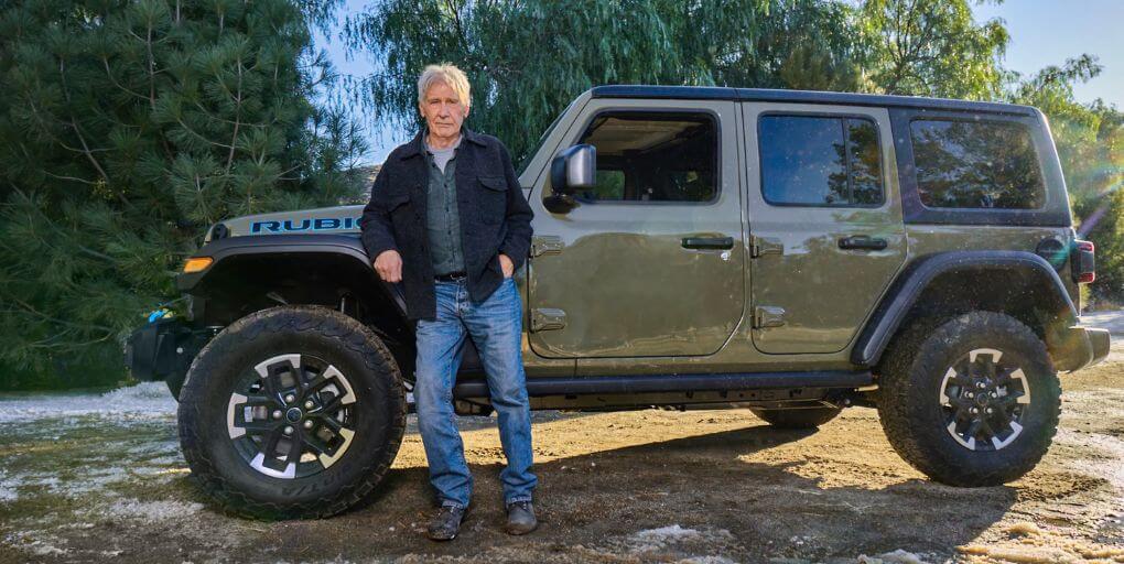 Actor Harrison Ford stars in Jeep's Big Game ad. Credit: Stellantis.