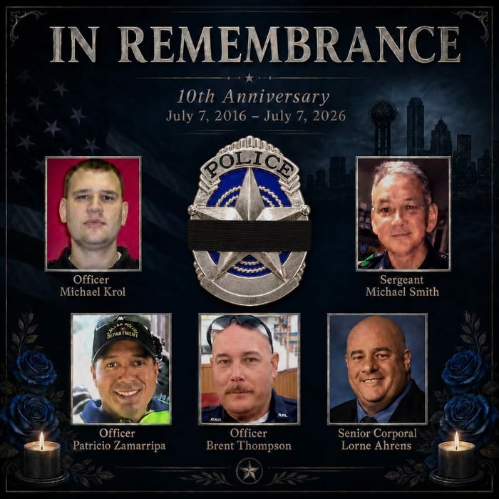 Remembering The Dallas Police Officers Slain On July 7, 2016