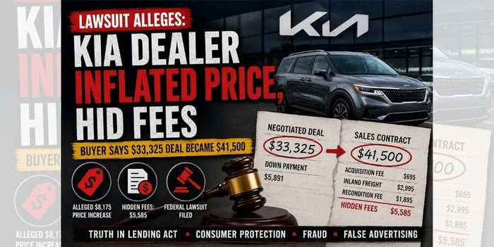 Lawsuit Accuses Kia Dealer Of Inflating Price, Hiding Fees