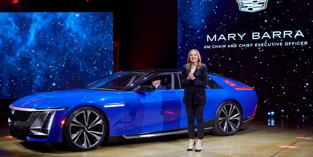 GM Chair and CEO Mary Barra at the Cadillac CELESTIQ reveal event on October 17, 2022. Credit: General Motors.