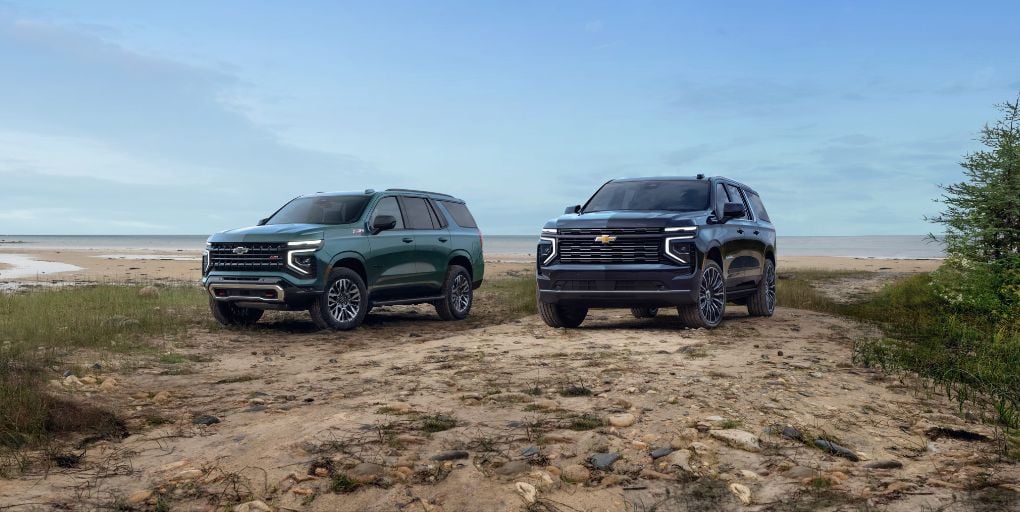 2025 Tahoe Z71 (left) and 2025 Suburban High Country. Photo Credit: Chevrolet.