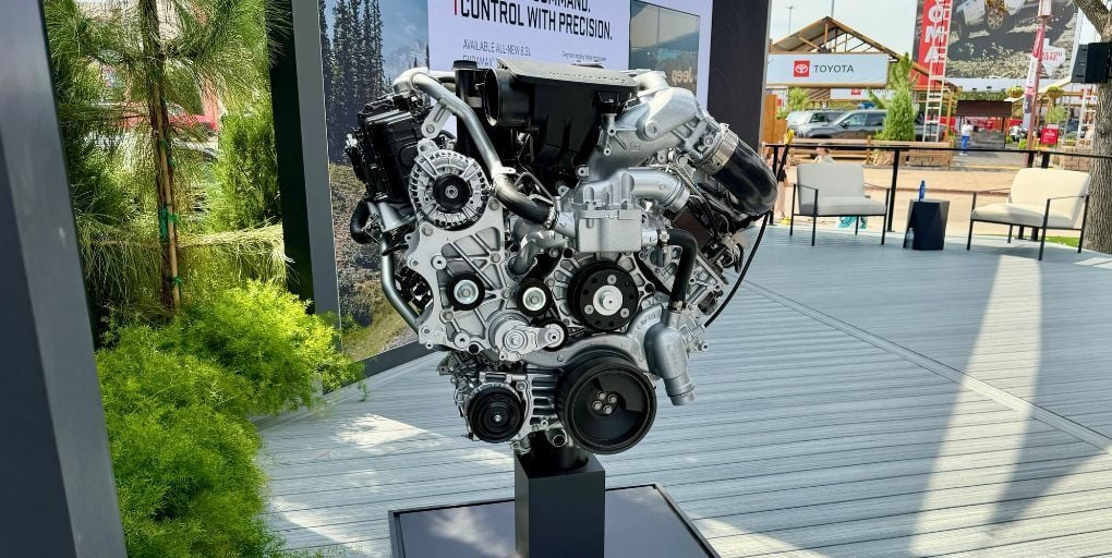GM's All-New Duramax 8.3L Turbo-Diesel V8 displayed by GMC at the State Fair of Texas Texas Auto Show. CarPro.