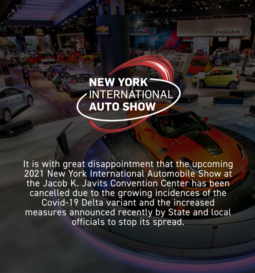 New York International Auto Show Cancelled 2021