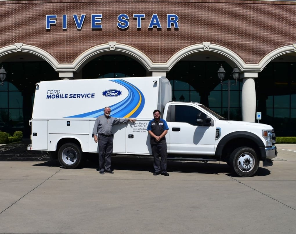 Ford Mobile Service is offered by Five Star Ford Carrollton, Texas. Photo Credit:  Sam Pack's Five Star Ford Carrollton.