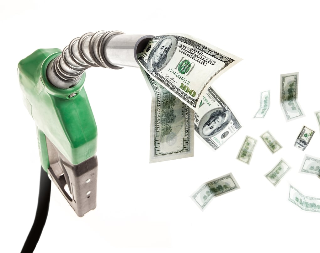 Gas Fuel Pump and Money