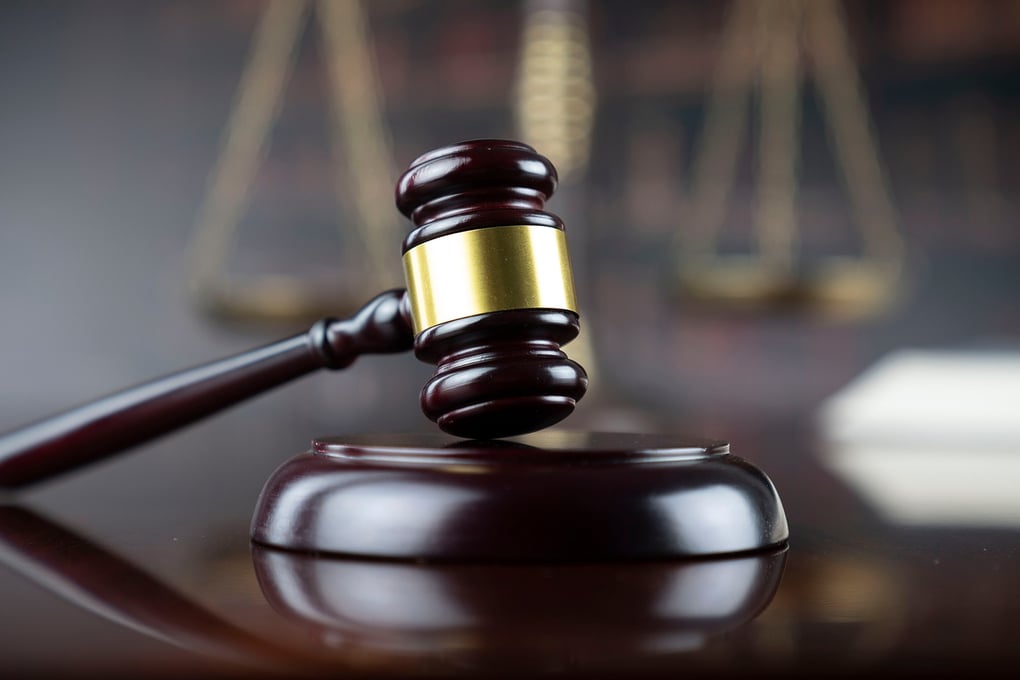 Gavel in a courtroom