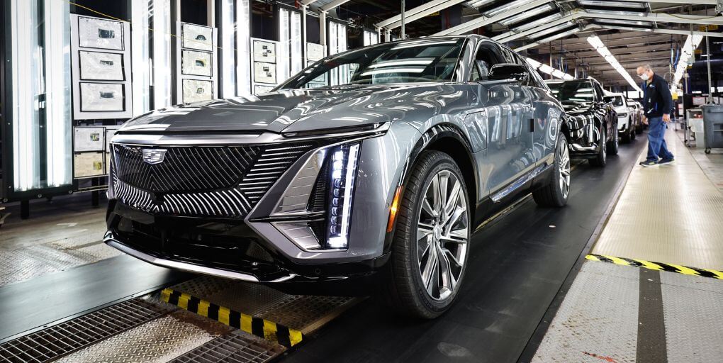 Photo: 2023 Cadillac LYRIQ  at GM’s Spring Hill, Tennessee, assembly plant. Credit: GM (2023).