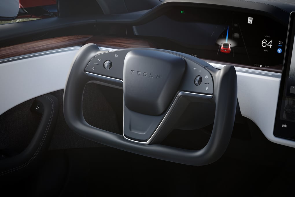 Tesla model S interior digital display
