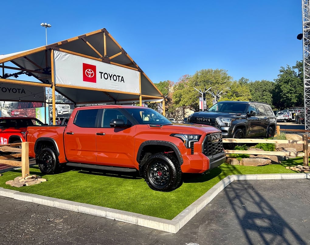 The Toyota display at the 2023 State Fair of Texas. Photo Credit: CarPro.