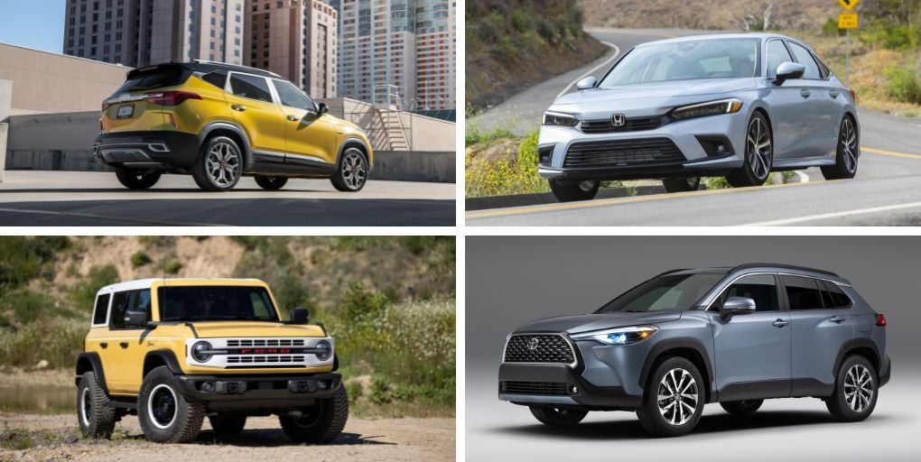 Photo Credit: Kia, Ford, Honda, Toyota.